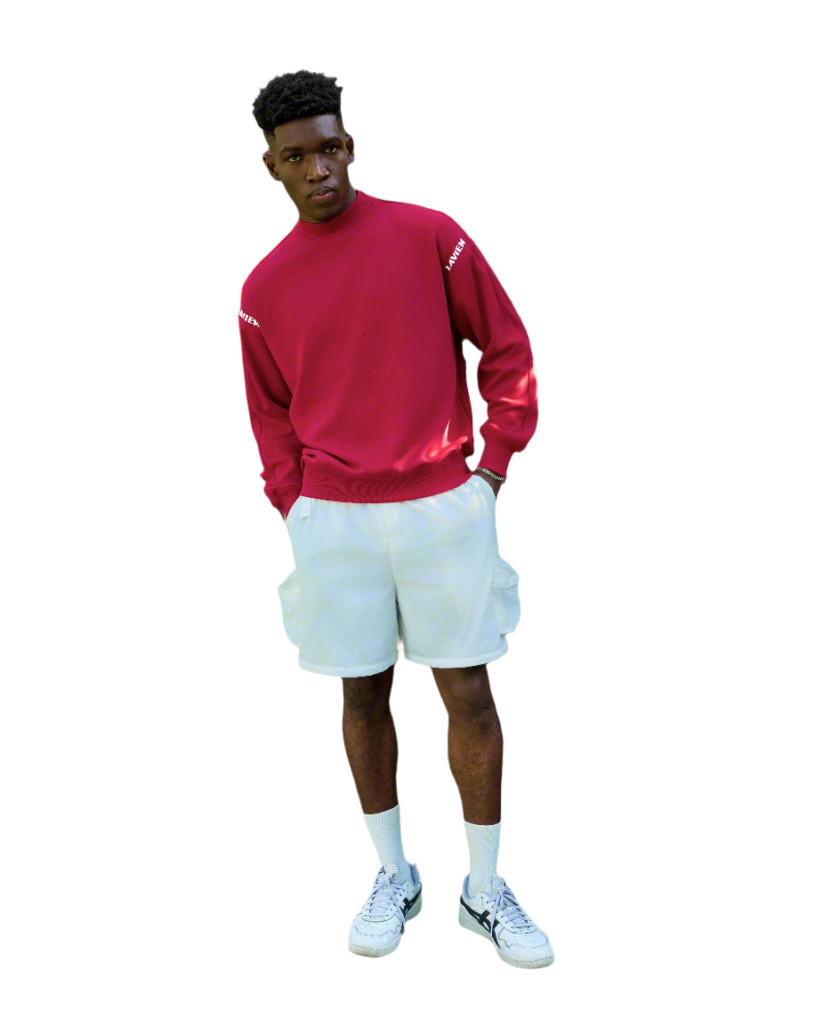 LAVIEM Oversized Sweater Comfortable Fit Streetwear Style Cotton Sweatshirt Casual Menswear